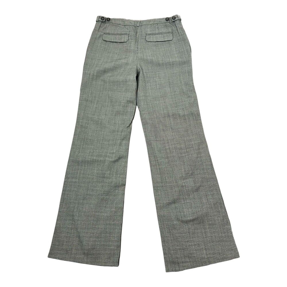 Banana Republic Wide Leg Pants 4 Ryan Fit Houndstooth‎ Wool Stretch Lined Slacks